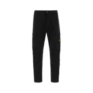Stone Island Men Black Stretch Cotton Cargo Pant